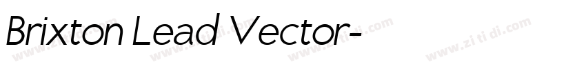 Brixton Lead Vector字体转换